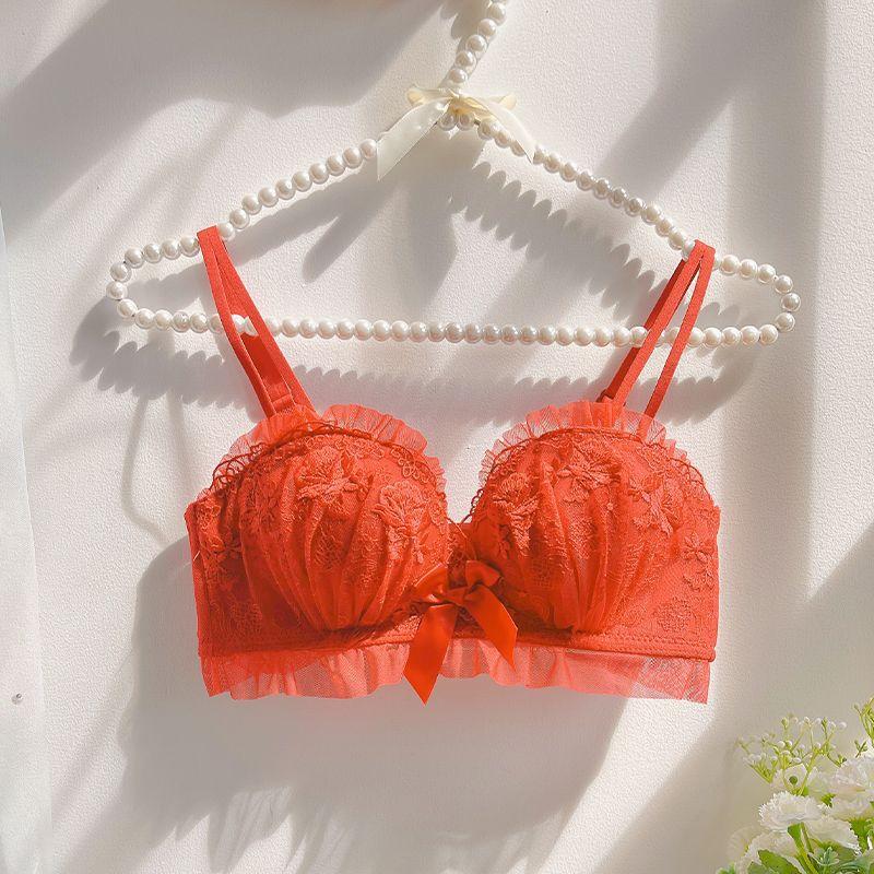 

Женский сексуальный кружевной беспроводной бюстгальтер пуш-ап для маленькой груди, утолщенный для поддержки груди, регулируемое нижнее белье для подростков 38/85