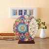 Wooden Special Shaped Colorful Pattern Diamond Art Desktop Perpetual Calendar Diamond Painting Dial Moon Calendar for Beginners