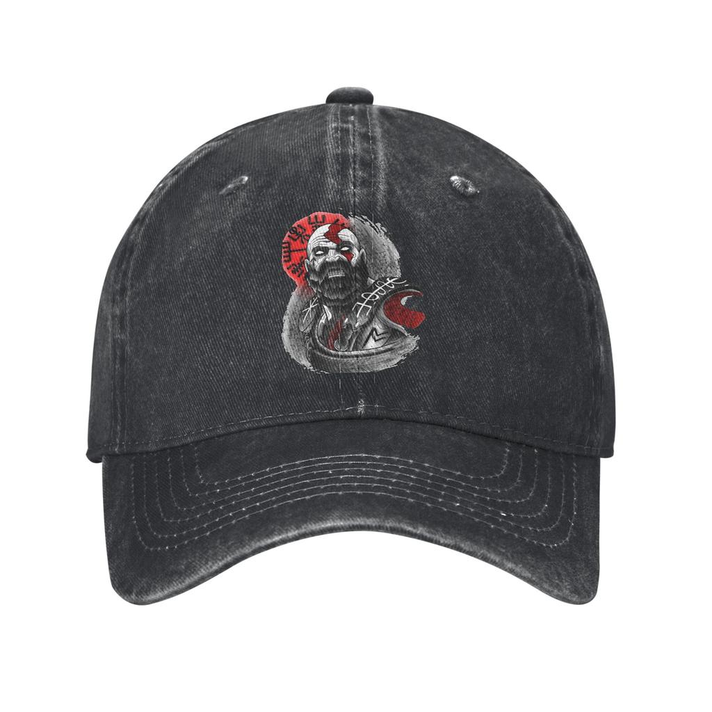 God of War Boy Men Women Baseball Caps  Distressed Washed Caps Hat Vintage Outdoor Workouts Adjustable Sun Cap
