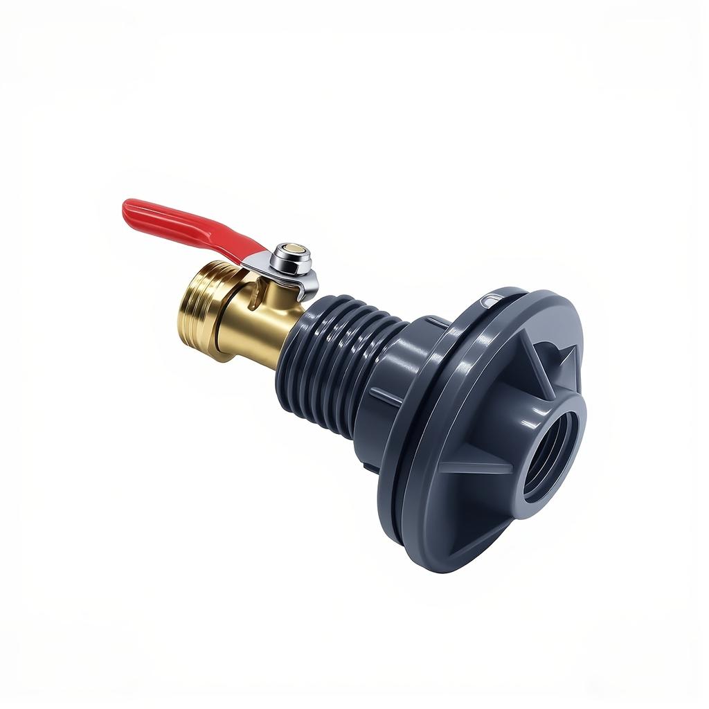2PCS/Set Rainwater Bucket Connector PVC Bulkhead Joint Adapter Suitable for 1/2"-DN15 External Thread Connector, Ideal for Water Pipes, Outdoor Hoses