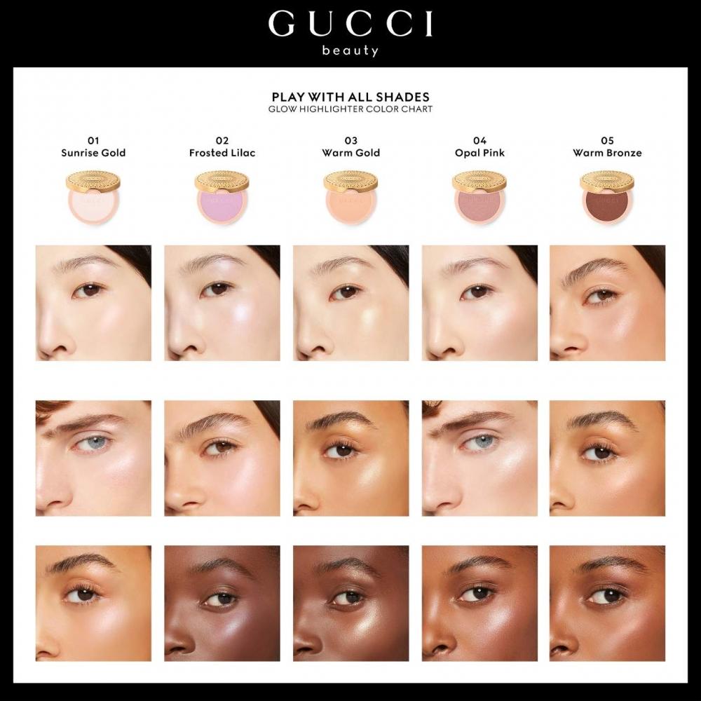 Gucci Glow Multi Use IlluminatinG Gel Powder HiGhliGhter 0.35 Oz 10 G 05 Warm Bronze Deep Bronze