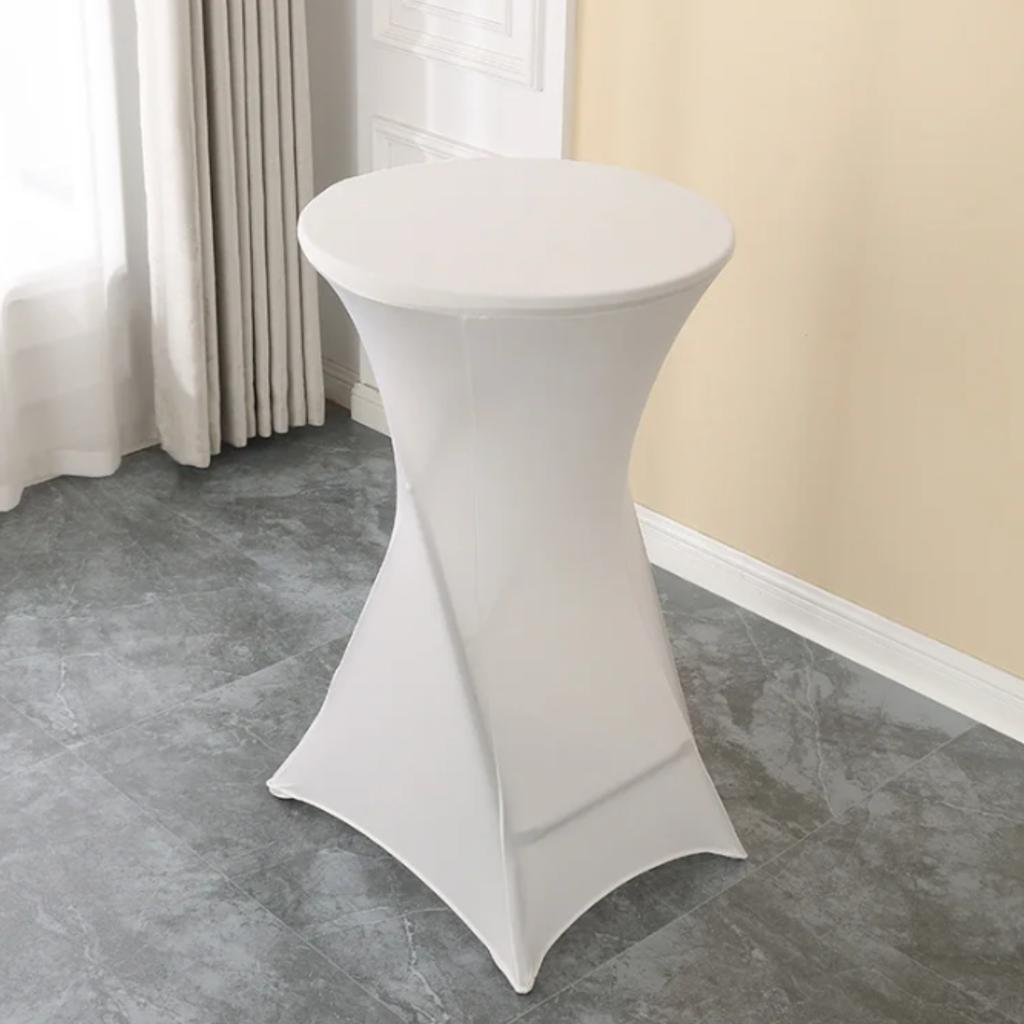 Tablecloth Cover for a Cocktail Bar Table White 80X110Cm [25F]