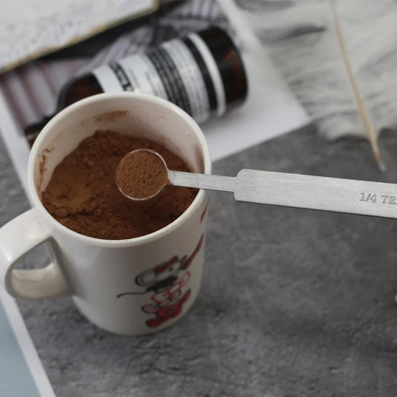 Coffee Scoop Multipurpose Powder Spoon Stainless Steel Tablespoon Measuring Spoon Kitchen Baking Tool 1.25/2.5/5/7.5/15ml