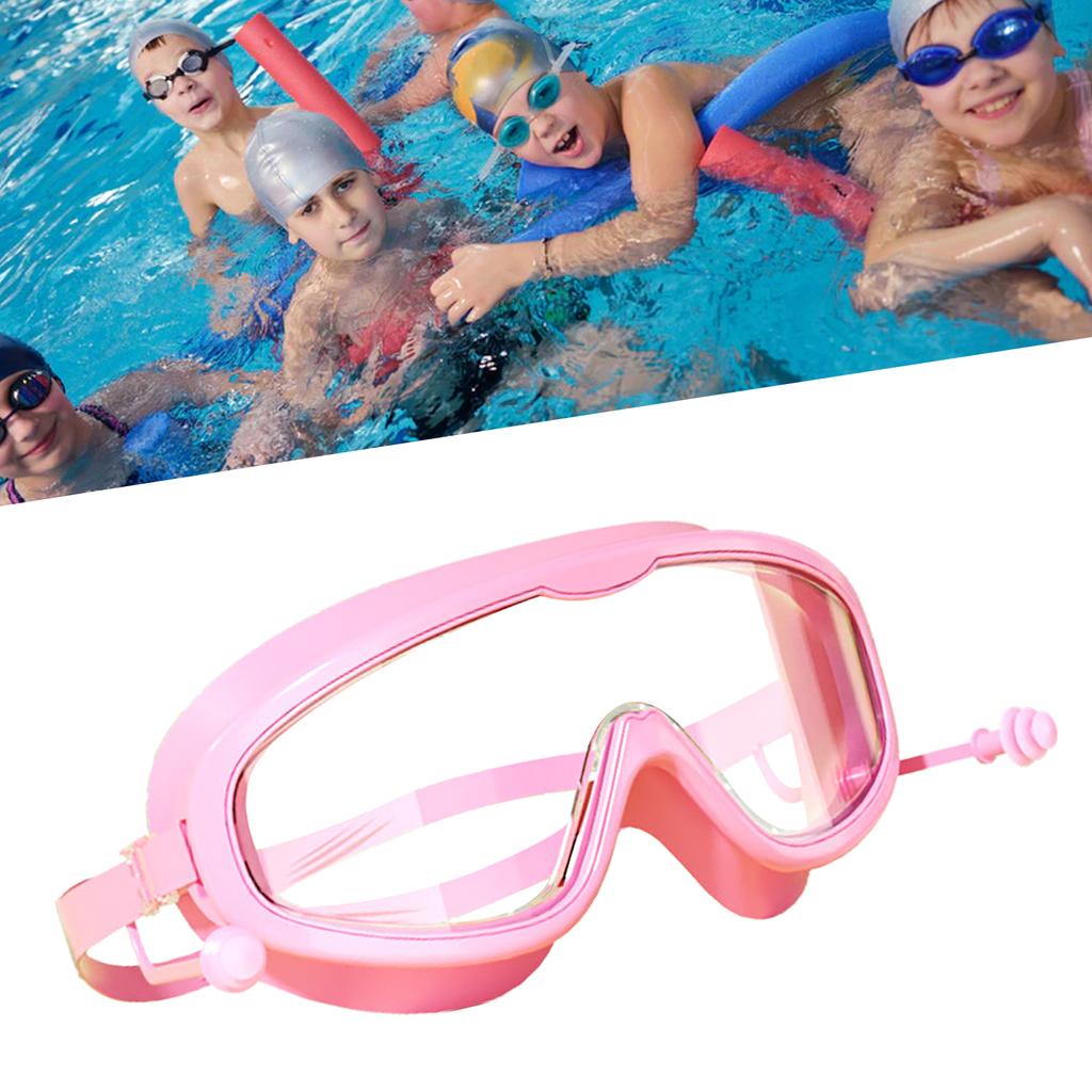Kids Swim Goggles Large Frame Waterproof Cute Professional Swimming Glasses for Boys Girls Children