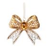 Gold Semi-Transparent Gradient Snowflake Christmas Tree Ornament for Holiday Hanging Decor