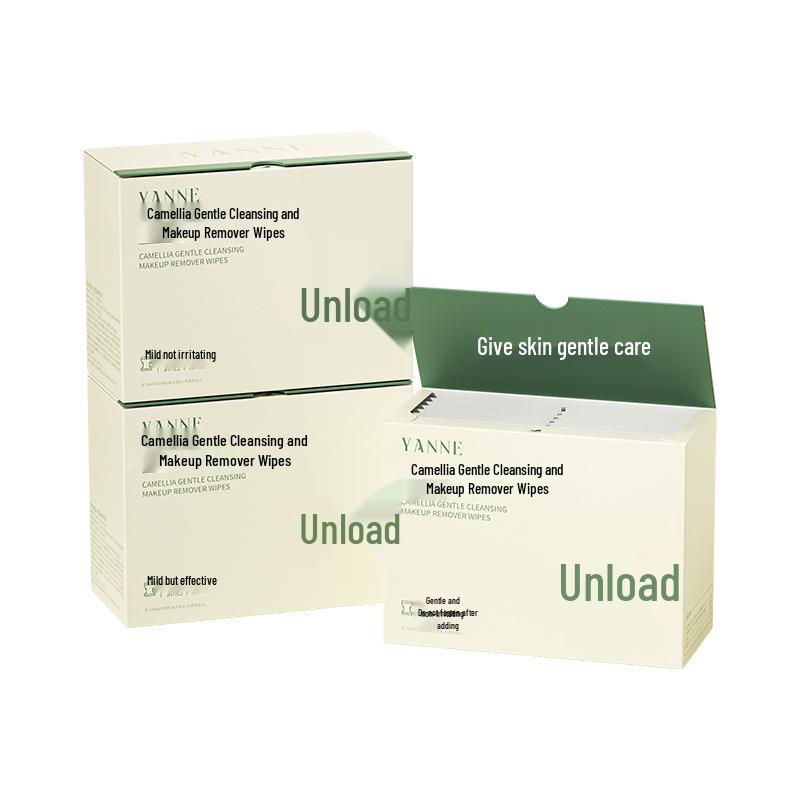Gentle Three-in-One Makeup Remover Wipes - Eye, Lip & Face, Thick & Portable, Official Authentic