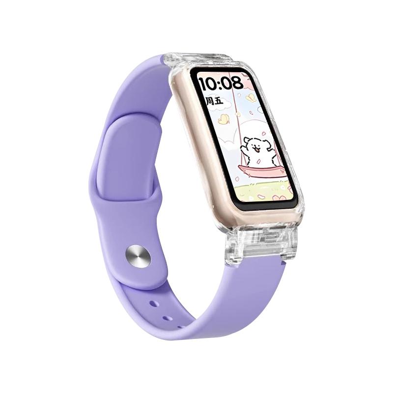 Прозрачный чехол+ремешок Для Huawei Band 10/9/9 NFC Аксессуары Спортивный силиконовый браслет для часов correa для Huawei Bands 8/8NFC Чехол