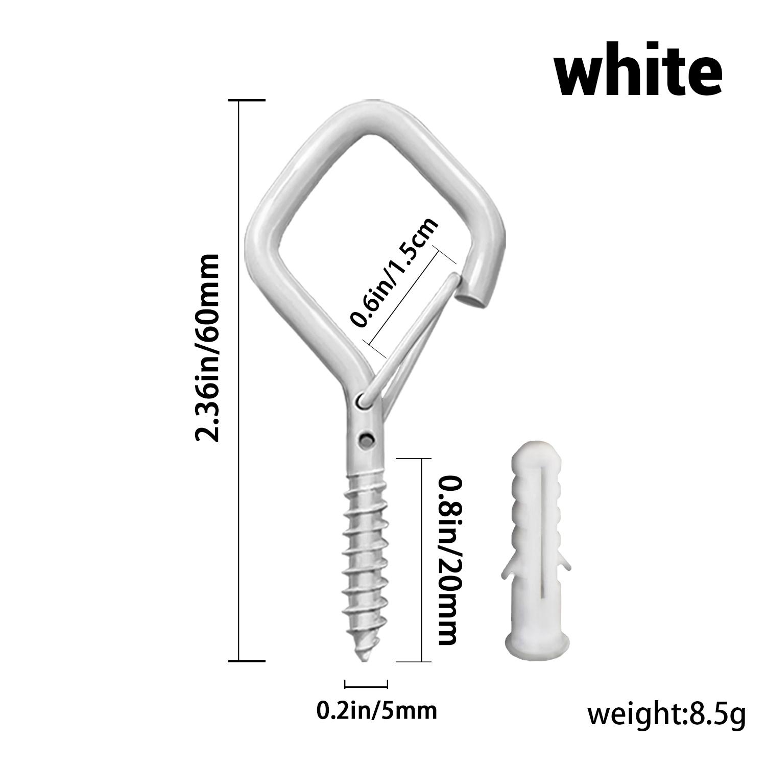 

5-60 шт. квадратных защелкивающихся безопасных крючков, многоцветный крючок, прочный, устойчивый к падению, для фиксации гирлянд, подвесных горшечных растений 5pcs-No screw drive