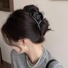 Matte Large Love Hairpin Temperament Disc Hair Grab Clip Spring Back Head Shark Clip