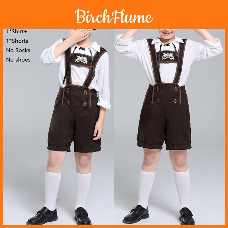 Elegantes Kinder-Oktoberfest-Bühnenkostüm im deutschen Stil mit Hut für Halloween-Cosplay