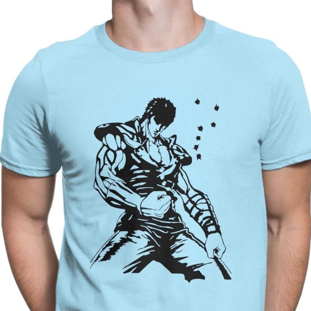 Kenshiro Hokuto No Ken T-Shirt Herren Fist of the North Star Mode Baumwoll-T-Shirts T-Shirts Camisas Hombre
