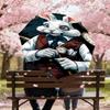 1PC rabbit clock Umbrella-8-Rib Reinforced, Automatic Open, Lightweight & Durable, Fashion Accessory for Outdoor-L0380