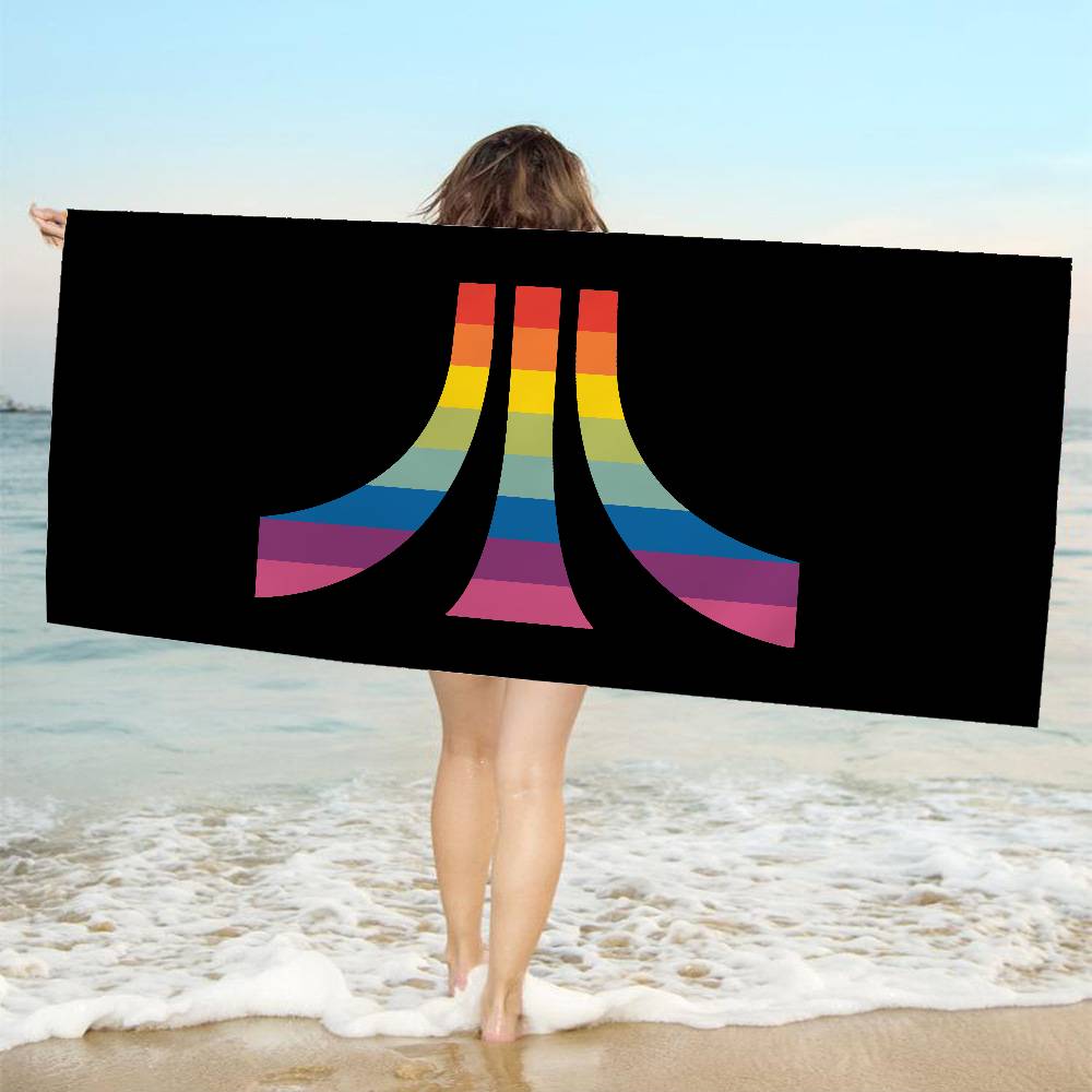A-AtariS Game Logo Microfiber Beach Towel Absorbent Quick dry Soft Yoga Swimming Resort Mountain Climbing Towel
