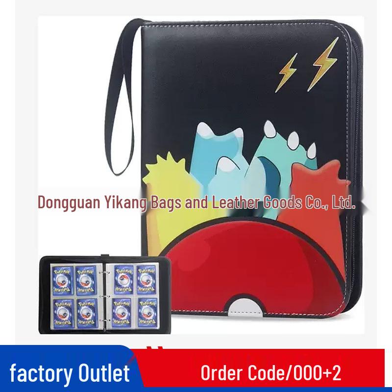Album na karty Pokémon: Kolekční taška na hry s kresleným motivem, PU, se 4 a 9 kapsami