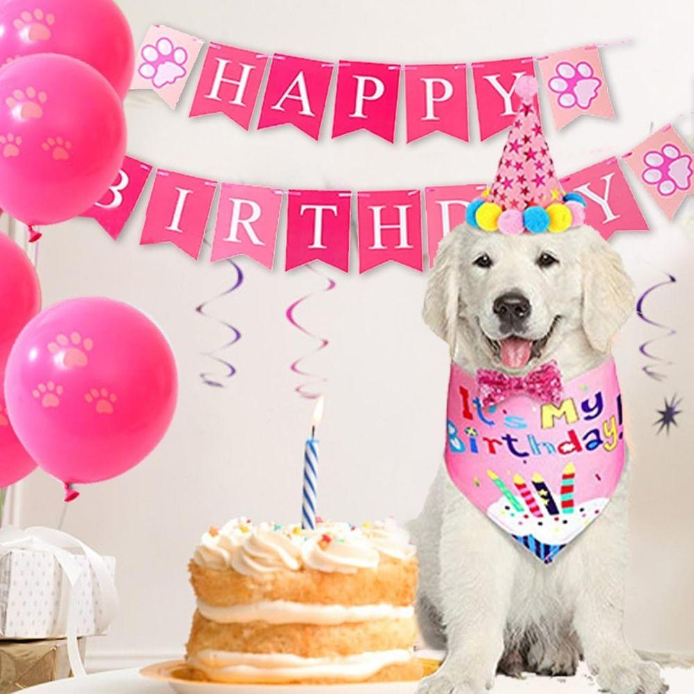 Cartoon Pet Birthday Party Set Cute Pet Birthday Decorations Set  Birthday Party Supplies