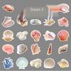 50PCS Ocean Style Cartoon Shell Stickers: Waterproof Decor for Laptops & Journals