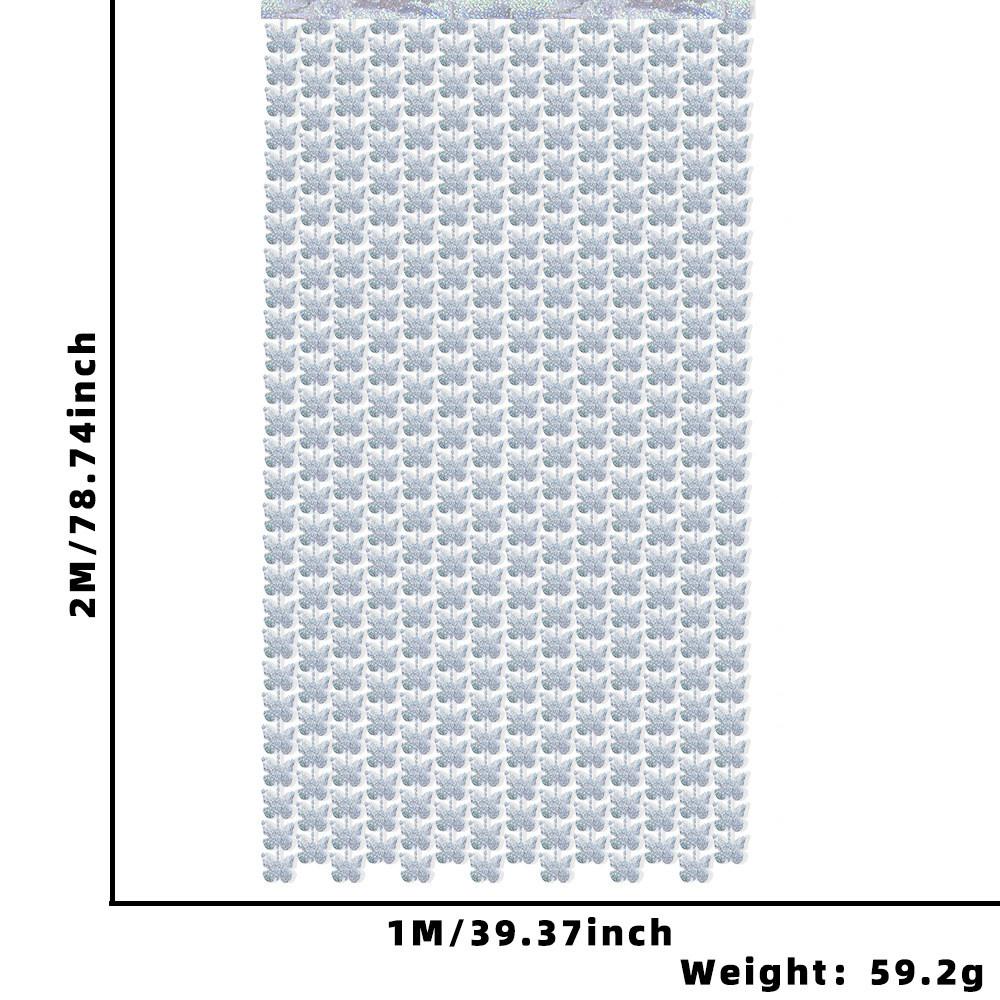 

Декоративный пластиковый занавес из капель дождя с бабочками для праздничных мероприятий, дней рождений, свадеб и