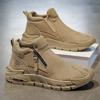New winter retro leather brown high-top leather shoes sports soft-soled Martin boots