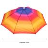 Cappello da ombrello antipioggia portatile pieghevole per pesca all'aperto, parasole impermeabile da campeggio, cappelli da spiaggia, cappelli da pesca, 55-95 cm