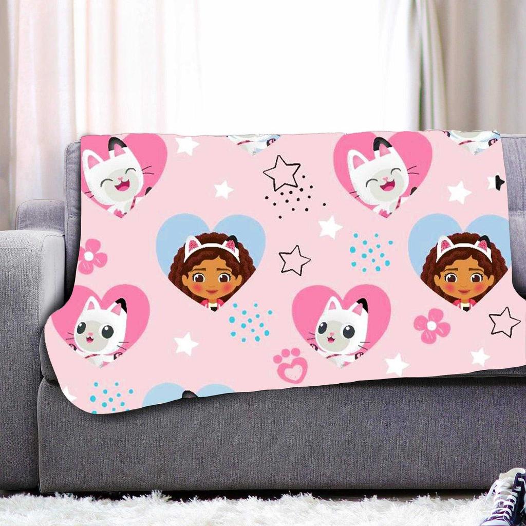 Gabby's Dollhouse Fleece Gabby & Pandy Paws Blanket