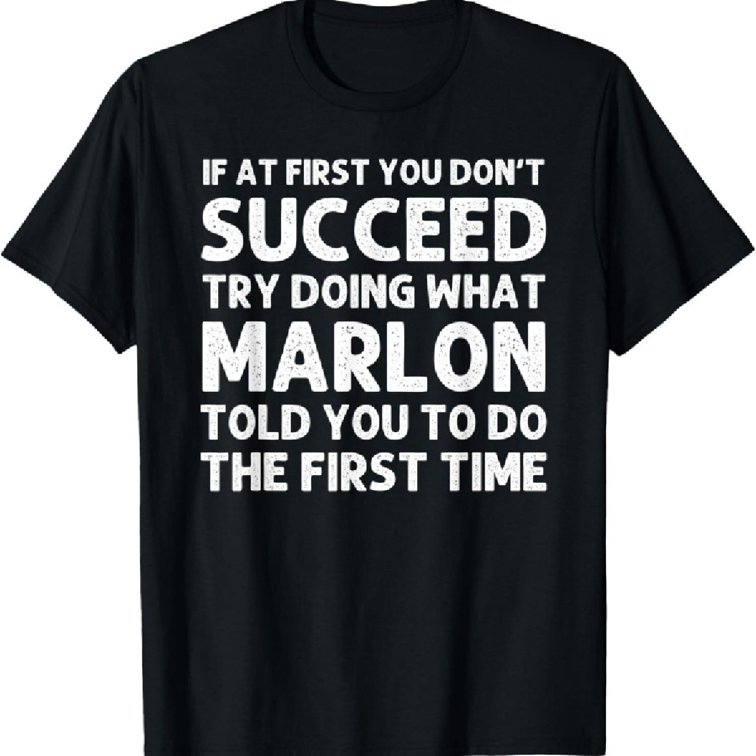 

МАРЛОН Имя в подарок Персонализированная Смешная Рождественская Футболка-шутка на день рождения XXXXXL чёрный