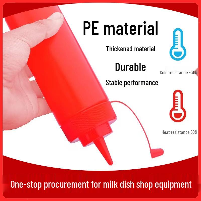 Graduated Squeeze Bottle for Sauces and Dressings - Pointed Tip for Precision