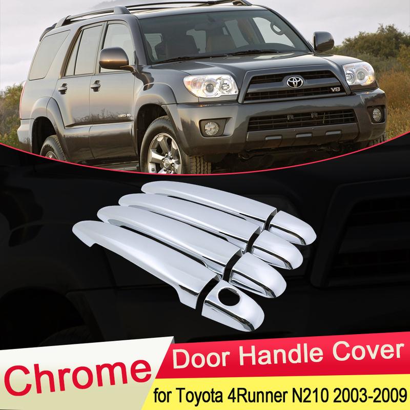 for Toyota 4Runner Hilux Surf N210 2003 2004 2005 2006 2007 2008 2009 Chrome Door Handle Cover Trim Set Car Styling Accessories