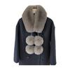 Solid Color Faux Fur Scarf Magnetic Buckle Women Winter Scarves Thickened Neckscarf  for Girls