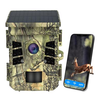 Caméra de chasse et de suivi des sentiers étanche IP66 avec temps de déclenchement de 0,3 s et WiFi à énergie solaire