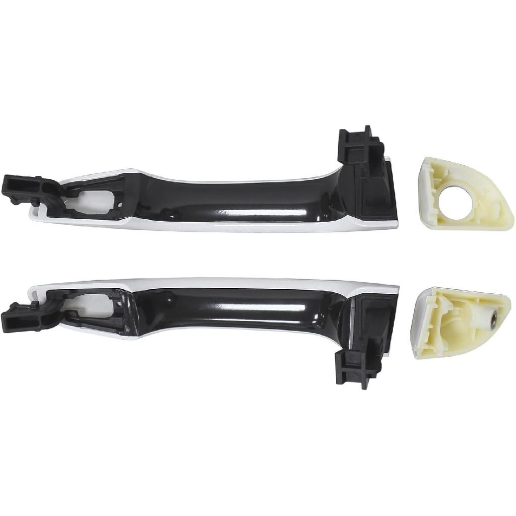 ApplianPar Front Driver and Passenger Side Exterior Door Handle White for Hyundai Elantra 2017-2020