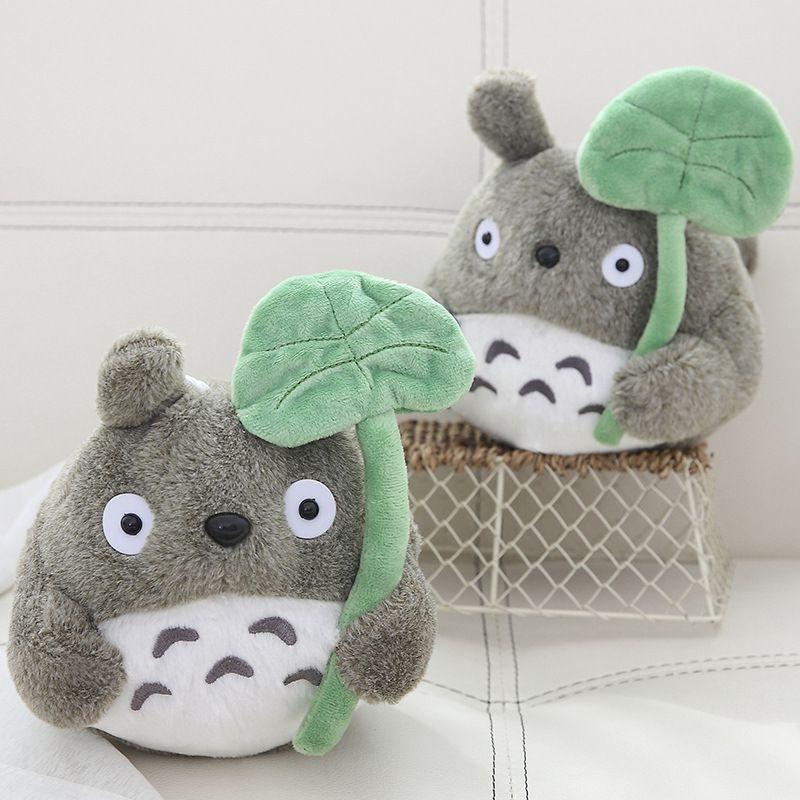 Cute Anime My Neighbor Totoro Plush Toy With Lotus Leaf 22/30cm Stuffed Kid Gift