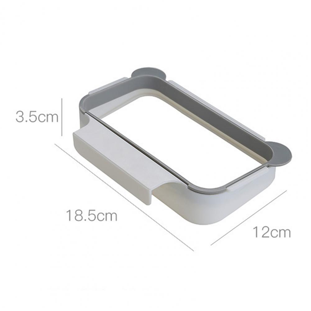 Küchenschranktür Korb Hängender Mülleimer Türrückendesign Stabiles Regal Abfalleimer Müllbeutelhalter Badezimmerzubehör