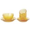 VISIONS Amber 10-Piece Glass Dinnerware Set