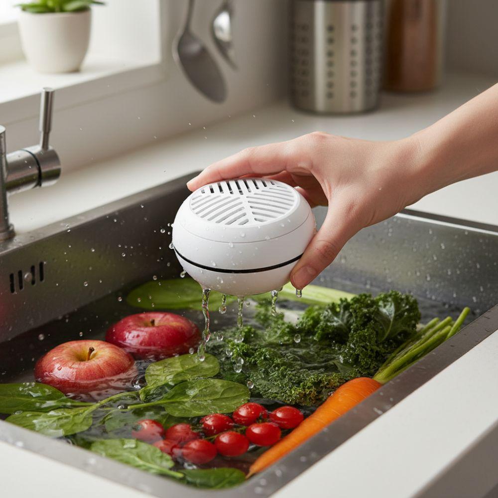 Intelligent Wireless Fruit Vegetable Purifier Waterproof Fruit Vegetable Cleaner Travel
