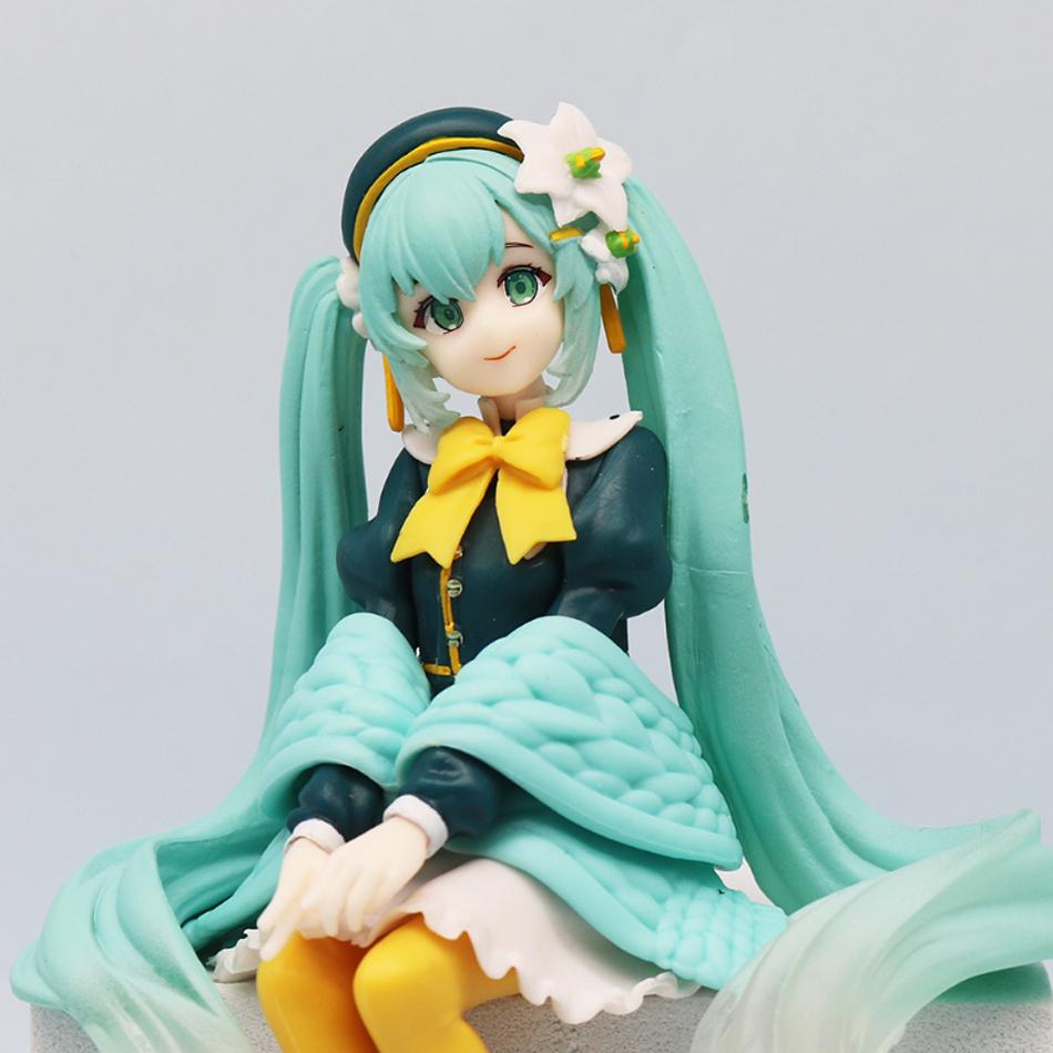 New Anime Hatsune Miku Action Figure Miku Kawaii Collection Model Pink Sakura Kawaiii Doll Collectible Model Toys Cake Decor