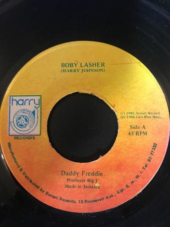 

7inch Record DADDY FREDDY Boby Lasher Version NONE Harry J Records 1986 Jamaica Reggae Ska Dub Used