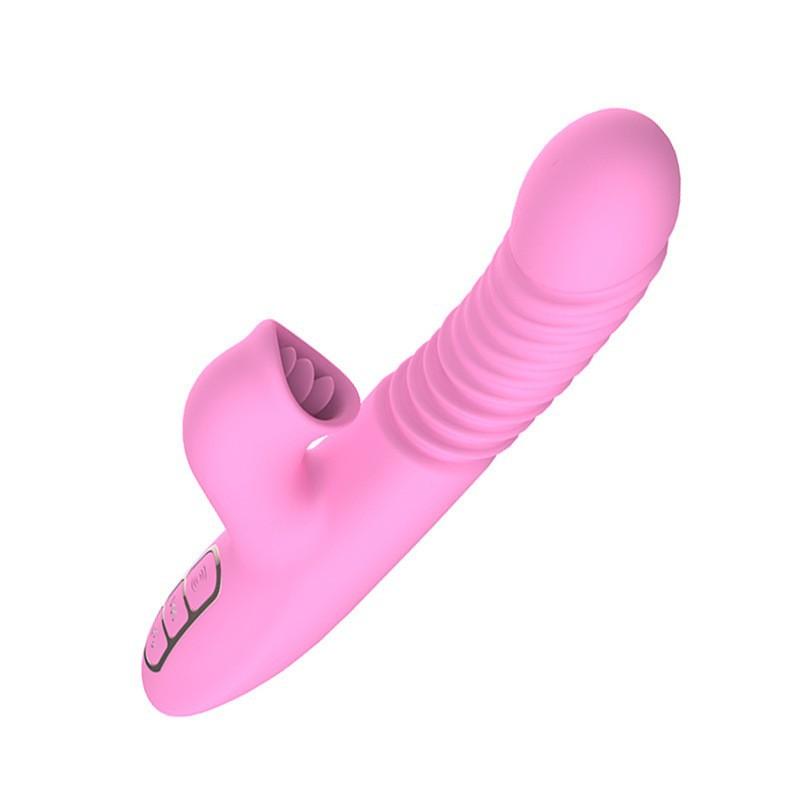 Honey Tongue Cyclone Fully Automatic Telescopic Heated Vibrator Female Electric Masturbator Erotic Sex Toys