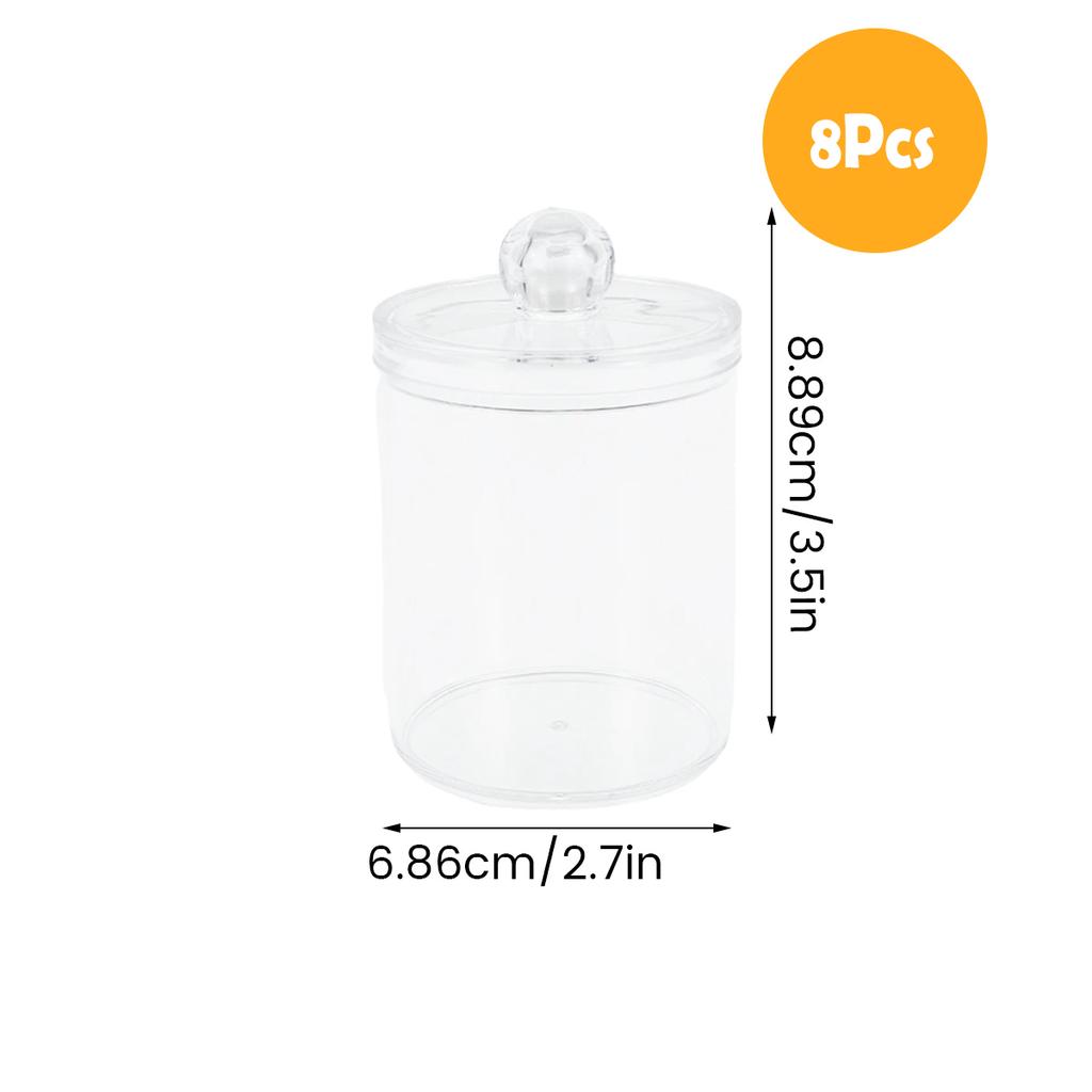 4PCS/Set Cotton Swabs Storage Holder Box Transparent Makeup Cotton Pad Cosmetic Jewelry Organizer Container Homehold Case Box