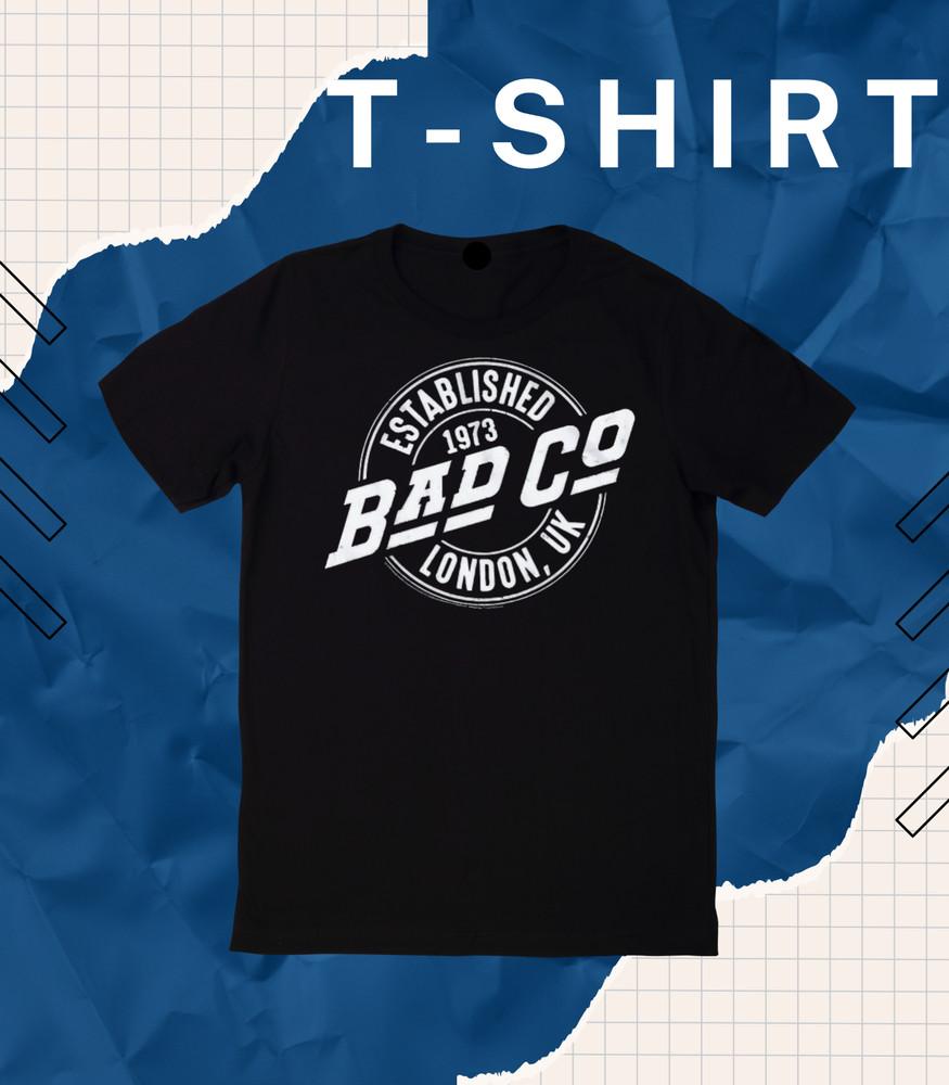 

Bad Company Established in London 1973 UK Heart Rock Band Concert Men s T-Shirt. 4XL