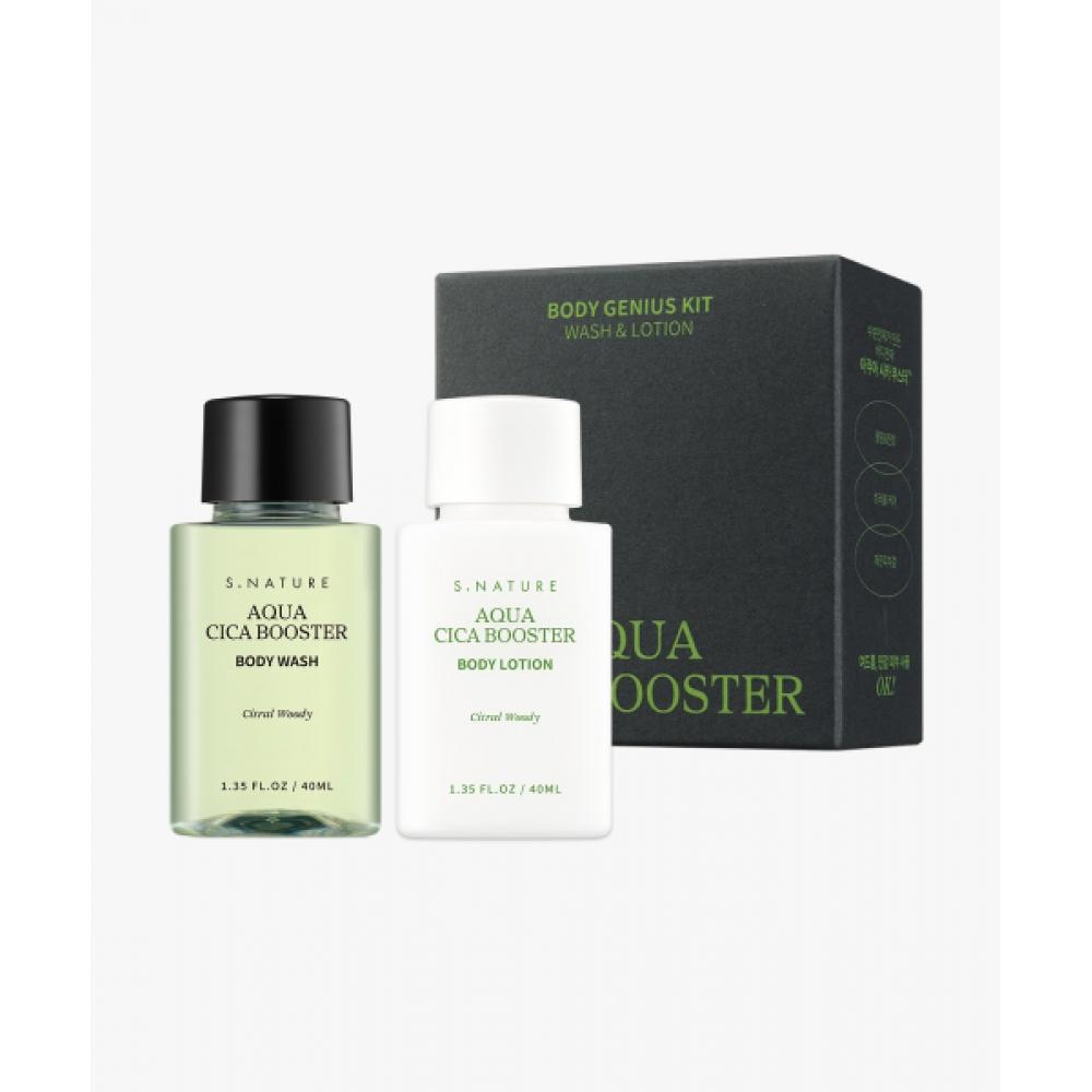 S.nature Aqua Cica Booster Booster Booster Booster Booth Genius Kit Wash 40ml+lotion 40ml NONE