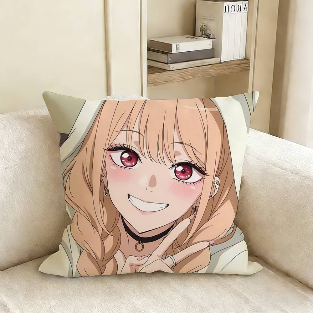 My D-Dress Up D-Darling Marin Kitagawa Various Sizes Square Pillow Case For Car Home Bedchamber Decor
