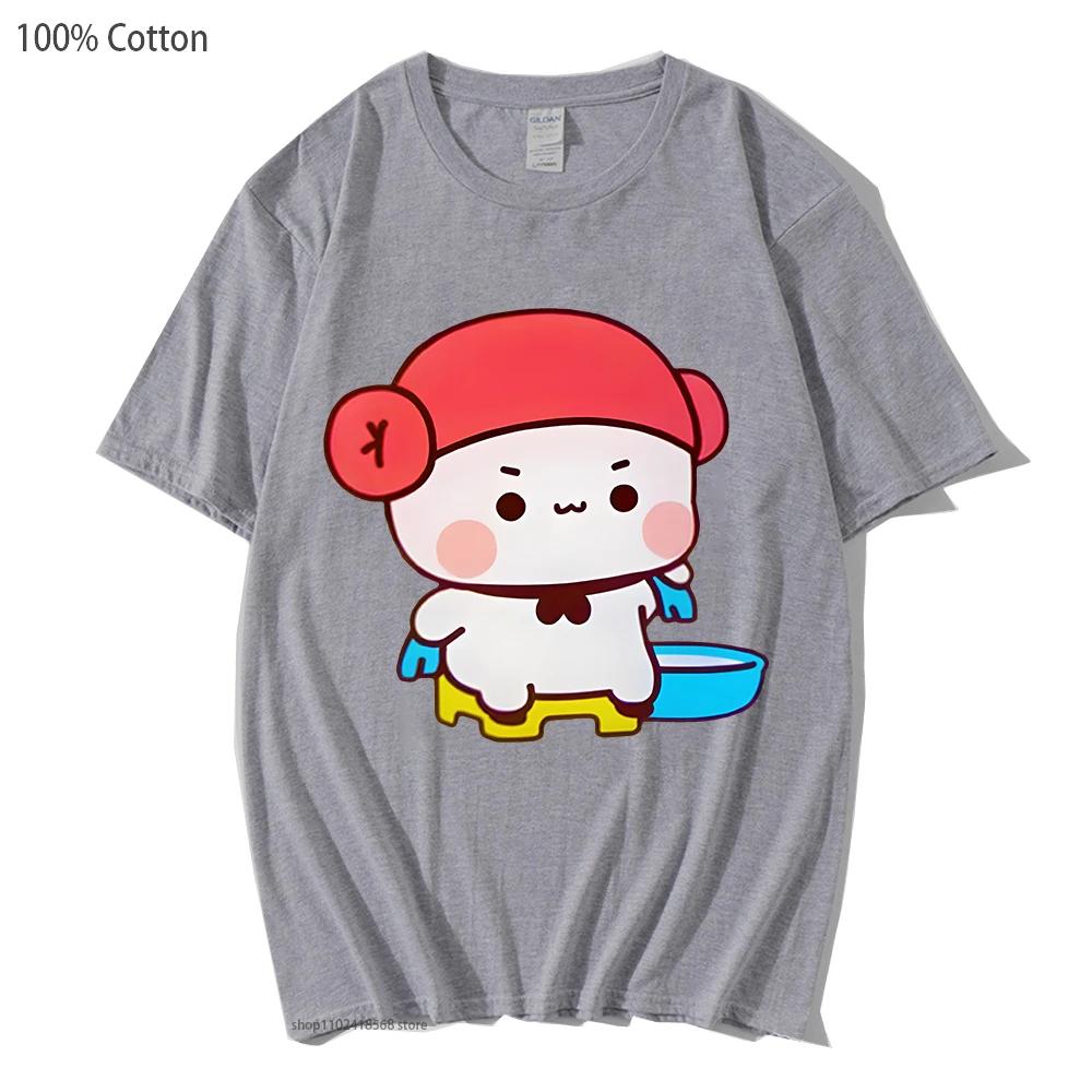 

Mochi Panda and Brownie Bear Enjoying The Bath Shirt Cute Dudu and Bubu Couple T-Shirts 100%Cotton Summer Clothes Men Women 3XL