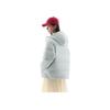 Anta Sports Lifestyle Series Pioneer Series Letter Zipper Hooded Comfortable Breathable Loose Down Jacket Women Outerwear White Gray Green 962448905-7