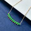 Jade-colored Beaded Gold Chain Necklace wearing for dinner parties, daily dressing, and special holiday gifts Non-allergenic Material Birthday Gift
