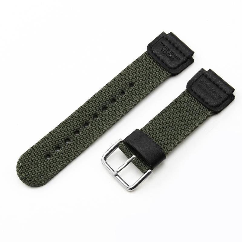 18mm Płócienny Nylonowy Pasek Sportowy do Zegarka dla Casio SHOCK W800H Męski dla AE-1200WH/SGW-300/AQ-S810W/F91W Wypukły Męski Damski Bransoleta