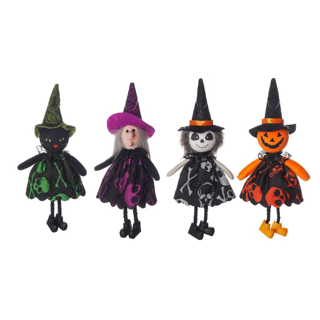 Halloween Decor Supplies Adorable Pumpkin Witch Ghost Pendant For Kids Party Props