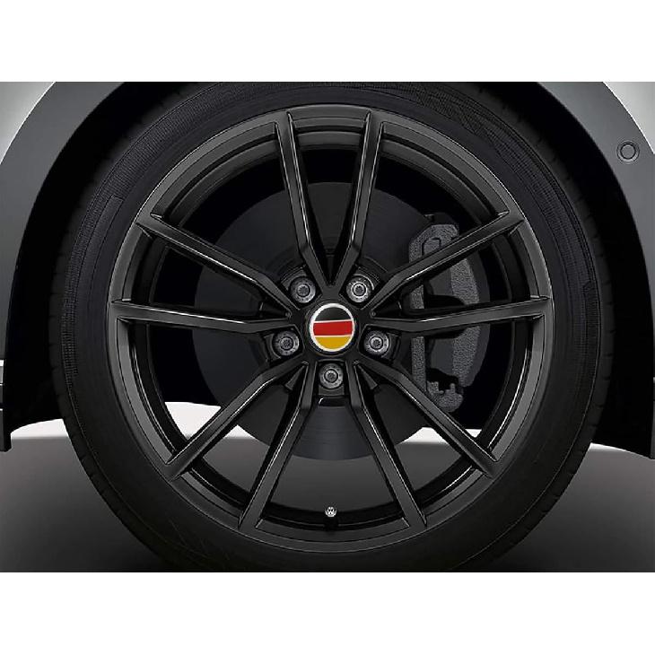 4PCS Compatible with VW Wheel Center Caps,65mm 3B7 601 171 / 6U7 601 171 Ferman Flag Car Wheel Hub Caps ABS Rim Center Hub Cover