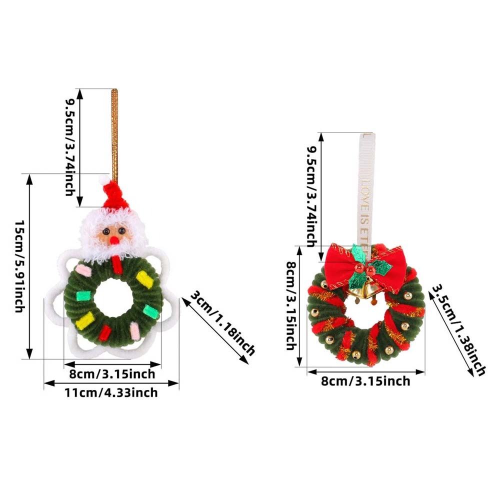 Small Size Christmas Mini Wreath Vibrant Colors Holiday Hanging Pendant Xmas Lovers