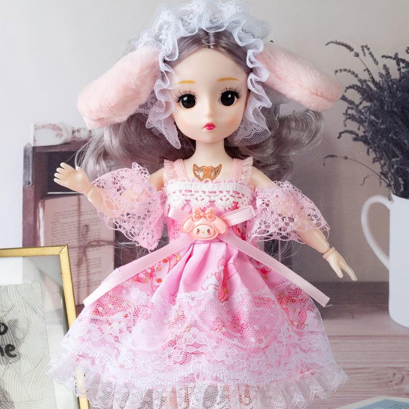 30cm Yitian Barbie Doll Set: BJD Doll with Music, Wedding Dress, and Outfit Changes