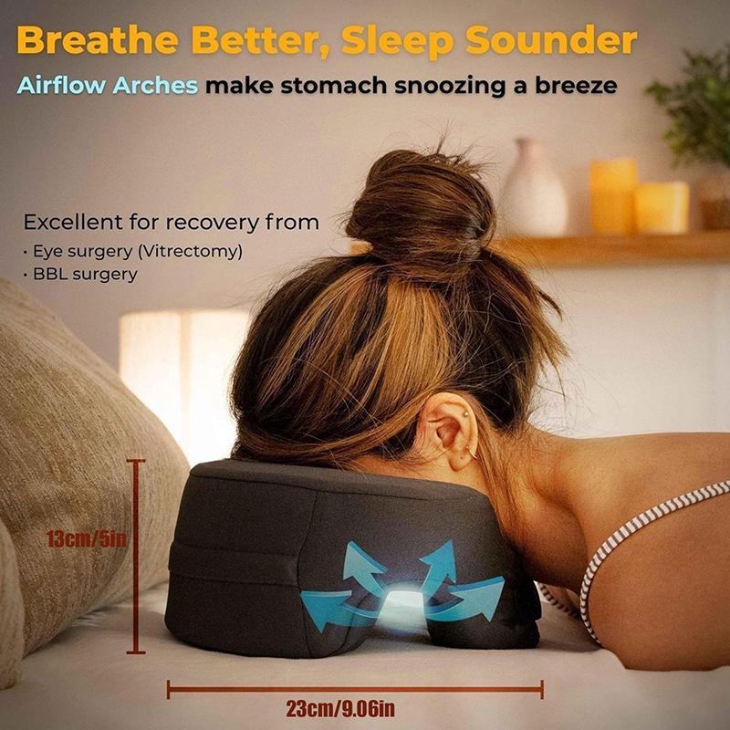 Ergonomics Lying Down Pillow Memory Foam Breathable Rest Support Pillow Body Massage Face Rest Pillow For Travel Beauty Salon